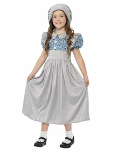 Smiffys Victorian School Girl Prairie Pilgrim Childrens Halloween Costume 27532 - Picture 1 of 4