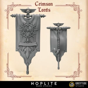 Company Banners - Crimson Lords | Grey Tide Studio | Conversion Parts & Bits - Foto 1 di 10