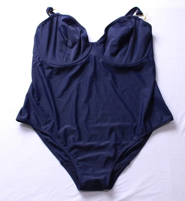 Bravissimo Women's Almafi One-Piece Swimsuit NC3 Blue/Navy Size UK 40HH (US 40L) - Image 1 of 4