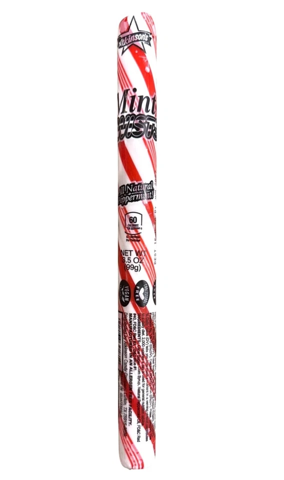 Atkinson's MINT TWIST Giant Candy Cane Stick 3.5oz Vegan/Gluten-Free 9.5" x .80" - Image 1 of 1