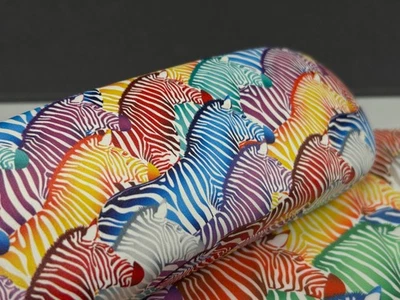 WHITE LABEL Brillenetui Hartschale Zebra Exotisch Tropisch bunt streifen