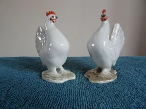 Wunderschönes Paar Rosenthal Hühnerfiguren von Fritz Heidenreich #1613 - Bild 1 von 6