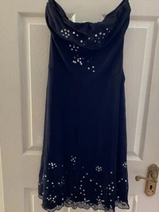 Miss Posh Black Sequinned strapless dress size 12 UK Excellent Condition - Picture 1 of 2