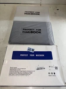 (2)Soonjet MacBook Air 13.6 in. Case Hard Shell cover.Black & White.A9 001 - Picture 1 of 3