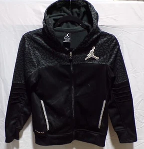 Air Jordan Hooded Zip-Up Jacket Black w Logo Dri-Fit Youth's Medium 052824WT3 - Picture 1 of 3