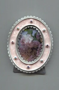 Noble Excellence Pink Oval Rahmen Feder 40,00 - Bild 1 von 2