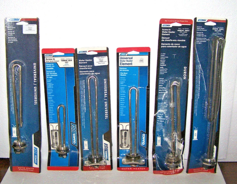 NEW ELECTRIC WATER HEATER ELEMENT 04503 SCREW IN BOLT IN 240V CAMCO UNIVERSAL - Image 1 of 1