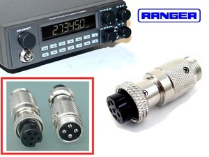 ADATTATORE CONNETTORE MICROFONO RANGER 6 POLI A 4 PIN MIDLAND ALAN 48 - Zdjęcie 1 z 1