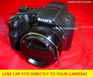 SNAP-ON FRONT LENS CAP FitsDIRECTLY to CAMERA SONY DSC-HX300 HX350 HX400 +HOLDER - Picture 1 of 14