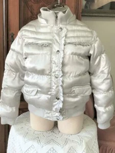 Girl's Puffer Jacket ~ XL 14-16 ~ Shimmering Shiny Silver - Picture 1 of 7