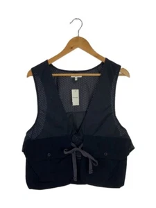 Chaleco de malla de poliéster Engineered Garments talla S negro corbata delantera usado - Imagen 1 de 4