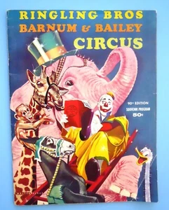 RINGLING BROS BARNUM & BAILEY SOUVENIR PROGRAM 90TH EDITION circa 1960 - Bild 1 von 6