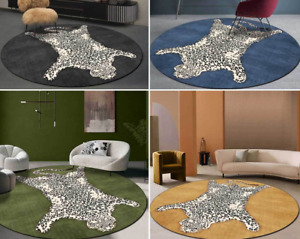 Round White Tiger Carpet Soft Floor Rug Mat Animals 3D Printed Room Decor Gift