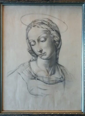 Raffaello Sanzio da Urbino 1483-1520 follower Fantastic  Renaissance Madonna  - Image 1 of 4