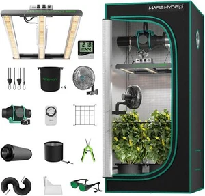 MARS HYDRO FC1500 Samsung LM301H LED Grow Lamp +80x80cm Growzelt Komplettset KIT - Bild 1 von 12