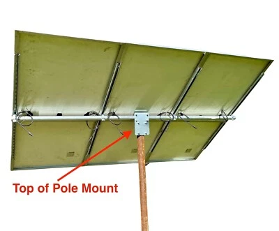 PT SQUARED TRADING CO. Solar Panel Top of Pole Mount Mounting Bracket for 2"-2.5"-3" Pipe Universal