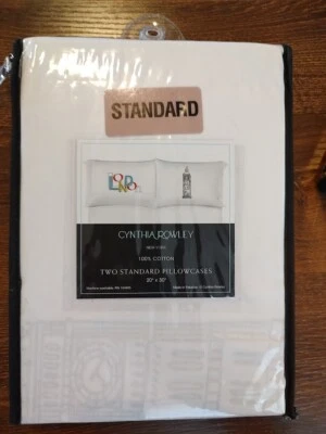 Funda de almohada estándar Cynthia Rowley 100 % algodón 'City Themes' - NUEVO EN PAQUETE - TU ELECCIÓN Foto 1 de 3