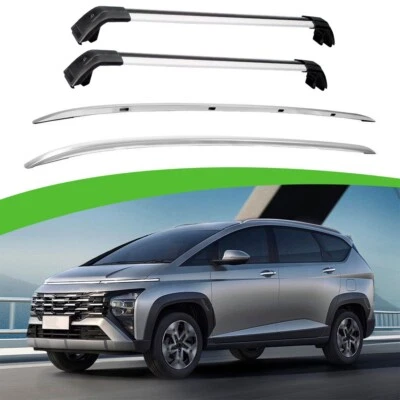 4 Pcs Roof Rail Rack Cross Bars Fits For Hyundai Stargazer 2023 2024 2025 - Image 1 of 4