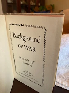 Background of War by the Editors of Fortune 1937 - Picture 1 of 2