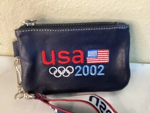 Roots 2002 USA Olympic Leather Wallet/Bag & Lanyard - Picture 1 of 3