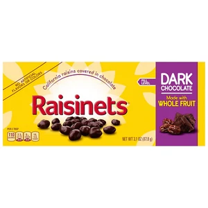 Dark Raisinets California Raisins Covered in Milk Chocolate, 3.1oz - Picture 1 of 2
