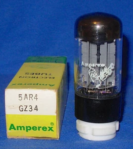 Tubo de vacío Mullard 5AR4 / GZ34 Brabded Amperex Bugle Boy 1966 nuevo en caja - Imagen 1 de 4