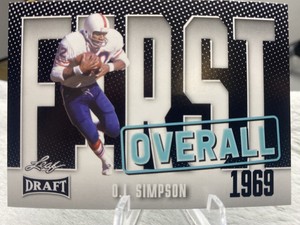 #1 O.J. SIMPSON 2023 Leaf Draft Football FIRST OVERALL BILLS