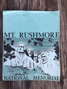 Vintage Blue Paper Mt Rushmore National Memorial 1950s Scrapbook Clipping - Picture 1 of 3