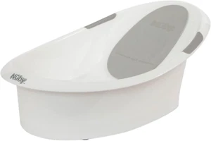 Nuby Newborn Baby Bath with Built in Anti-Slip Support and Soft Headrest, White - Picture 1 of 6