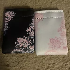 Black And Pink/white And Pink With Belt Loop Attachment Small Pouches For Money - Picture 1 of 4
