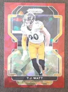 TJ WATT 2021 Panini Prizm #255 Red Ice Prizm Pittsburgh Steelers.  C2C - Imagen 1 de 3