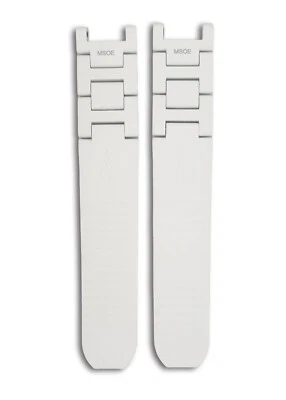 Auténtica NUEVA CORREA DE GOMA CARTIER Pasha blanca para hebilla de despliegue 17,5 mm RARA Foto 1 de 3