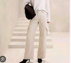 Banana Republic Vegan Suede Mid-Rise Cargo Pants - Picture 1 of 4