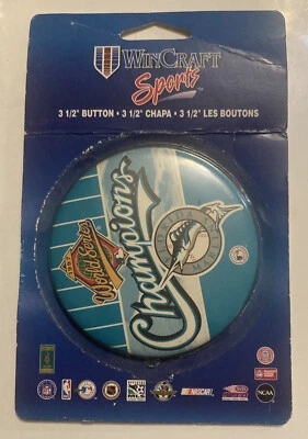 1997 Florida Marlins MLB Baseball World Series Champions￼ Wincraft Button￼ NEW - Image 1 of 3
