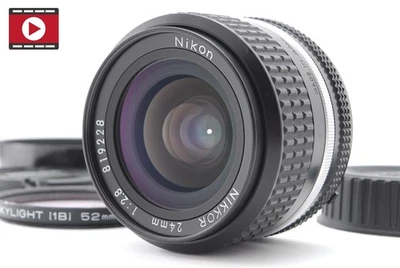 ▶︎S/N 819xxx SIC [MINT] Nikon Ai-s Ais Nikkor 24mm f2.8 Lens w/Hood From Japan - Image 1 of 4