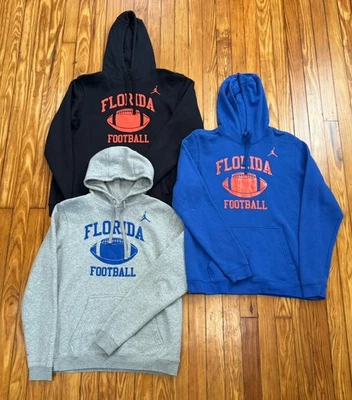 Lot Of 3 Nike Jordan Florida Gators Football Sideline Club Hoodie Men’s Medium - Image 1 of 3