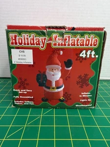 Weihnachtsmann aufblasbar von Chrisha Creations - Vintage 4 Fuß Weihnachten Blow-Up (getestet) - Bild 1 von 5