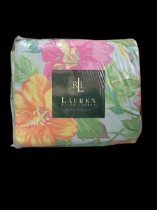 Sábana Ajustable Vintage Ralph Lauren Sandy Lane Azul Floral King 100% Algodón Nueva - Imagen 1 de 4