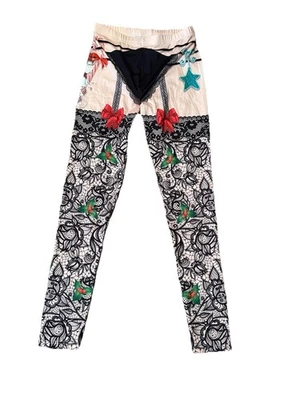 Funny Women’s Christmas Leggings Size M Spandex Stretch - Image 1 of 3