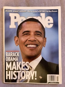 BARACK OBAMA MAKES HISTORY JAN 17 2008 PEOPLE MAGAZINE new - Picture 1 of 2