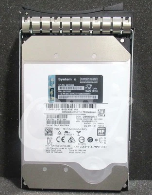 HUH721010AL5200 Lenovo  SYSTEM X 10TB 7.2K 12G 512e NL G2HS 3.5" SAS  Hard Drive - Image 1 of 2