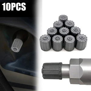 10pcs TPMS Dust Caps Grey Plastic Tyre Pressure Sensor Valve Cap Car Accessories - Picture 1 of 13