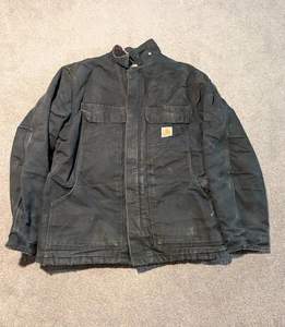 Chaqueta Carhartt Para Hombres 44 C03 Negra Acolchada Ártica Ropa de Trabajo Tareas Abrigo  - Imagen 1 de 21