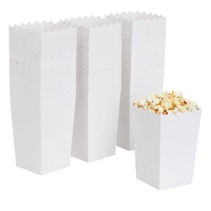 100 Pack White Popcorn Boxes for Party, Bulk Paper Treat Containers for Movie... - Picture 1 of 9