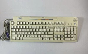 IBM KB-9930 Vintage White PS/2 Multimedia Keyboard with Internet & Media Control - Picture 1 of 11