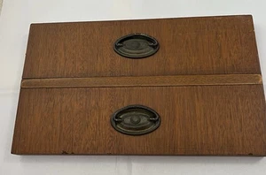 Antiguo De Colección Muebles de Madera Salvamento Cajón Proyecto Piezas Ovalado Tiradores Cajón Frontal - Imagen 1 de 9