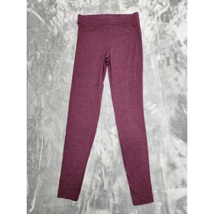 PINK Victoria's Secret Pull On Leggings Size XS Burgundy Solid Cotton Blend Yoga - Picture 1 of 8