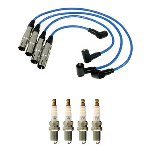 NGK 7mm Wire Set 4 Iridium Spark Plug Kit For Beetle Jetta 2.0L L4 SOHC AEG - Picture 1 of 1