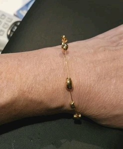 Pulsera Cadena Chapada en Oro MONET 8" Años 70 Cierre Langosta  - Imagen 1 de 3