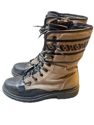 Botas de combate para mujer Sam & Libby botas bordadas talla 10 tostadas y negras  Foto 1 de 4